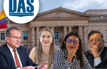 De izquierda a derecha: José Alexis Mahecha, Letty Leal, Angie Rodríguez y Gustavo Petro. FOTO COLPRENSA Y PRESIDENCIA