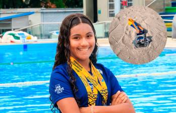 Sofía Carmona pudo cumplir su sueño de ir al Mundial de Aguas Abiertas en Dubái y fue top 10. FOTO: Camilo Suárez