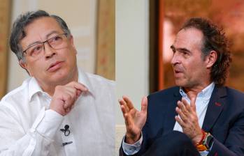 El alcalde de Medellín, Federico Gutiérrez, le respondió a la propuesta del presidente Gustavo Petro de firmar el decreto de la consulta popular en Medellín. FOTOS: Presidencia y Manuel Saldarriaga