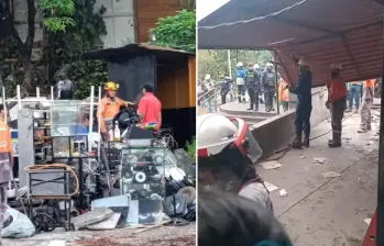 Desmontaron 12 casetas ubicadas en la plazoleta de la estación Caribe del metro de Medellín. FOTOS: Tomadas de Facebook @Morrodemoravia