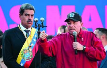 El dictador de Nicaragua, Daniel Ortega, llegó muy temprano a la posesión ielgítima de Nicolás Maduro este viernes. Foto: Getty