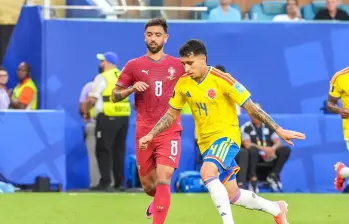 El mediocampista colombiano Gustavo Puerta en el Mundial 2026. FOTO: Juan Antonio Sánchez.