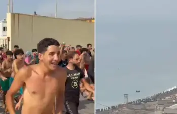 Miles de migrantes de Marruecos ingresaron irregularmente a España. FOTOS: Capturas de videos