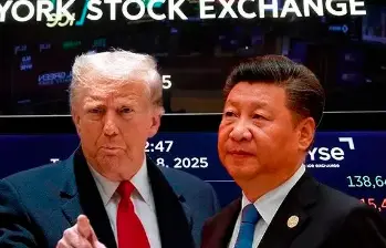 Presidente de Estados Unidos, Donald Trump, y Xi Jinping, presidente de China. FOTO Getty. 