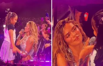 El divertido momento entre la cantante Karol G y una niña en su gira musical Viajando por el Mundo TropiTour. FOTOS: Capturas de video 