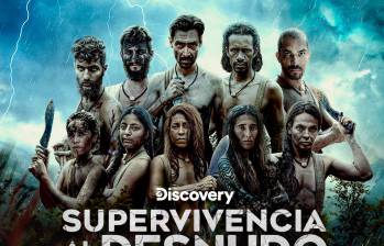 Póster de la segunda temporada de Supervivencia al desnudo Latinoamérica, que se estrena la próxima semana en Discovery. FOTO Cortesía Discovery