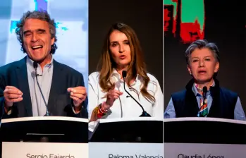 Claudia López fue senadora y alcaldesa de Bogotá; Sergio Fajardo, alcalde de Medellín y gobernador de Antioquia y Paloma Valencia es senadora del Centro Democrático. FOTO: Julio Herrera.