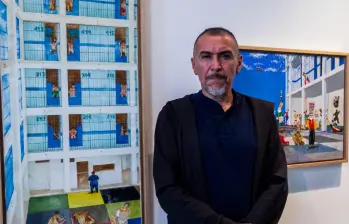 Las obras de Juan Carlos Ledezma se están exponiendo en la Sala U Nuevas Cartografías, Bloque 24 Universidad Nacional de Colombia, Facultad de Arquitectura. FOTO Julio César Herrera.