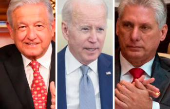 Los presidentes Andrés Manuel López, de México; Joe Biden, de EE.UU. y Miguel Díaz-Canel, de Cuba. FOTOS: CORTESÍA