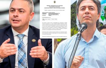 Tanto el alcalde encargado Juan Camilo Restrepo como el suspendido Daniel Quintero están por fuera del cargo. FOTOS: EL COLOMBIANO