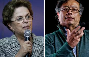 La expresidenta de Brasil, Dilma Rousseff, anunció su apoyo al precandidato presidencial Gustavo Petro. FOTO COLPRENSA