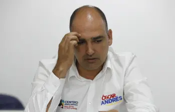 Óscar Andrés Pérez, exalcalde de Bello condenado por los delitos de contrato sin cumplimiento de los requisitos legales y peculado por apropiación. Imagen tomada durante una entrevista realizada en 2019. FOTO: Manuel Saldarriaga Quintero