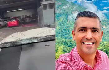 Braulio Espinosa, exalcalde de Envigado, fue atacado con piedra. FOTOS CORTESÍA 