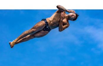 Daniel Restrepo García fue medallista olímpico de la juventud, oro en los tres metros trampolín, en 2018 en Argentina. FOTO Jaime Pérez 
