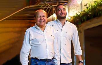 Sebastián Ortega, al lado de su papá William de Jesús, tal vez el político de Cambio Radical más poderoso en Antioquia. FOTO: CORTESÍA RUTA NOTICIAS