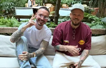 J Balvin y Residente, los dos cantantes publicaron en su redes su reconciliación. FOTO: Tomada de Instagram.