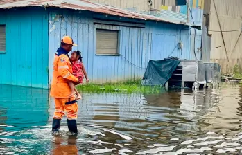 Las lluvias en el departamento del Chocó han afectado a 23 municipios. FOTO @SNGRDColombia