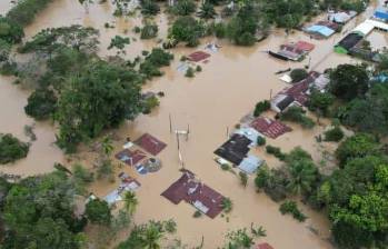 Los niveles de los ríos Sinú, San Jorge y Canalete alcanzaron cotas históricas tras lluvias extremas registradas en menos de 24 horas. FOTO: redes sociales. 