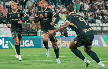 En la imagen aparece Joan Castro, jugador de Nacional, que festejó el primer gol del torneo. FOTO @nacionaloficial