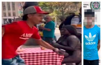 El robo fue captado por las cámaras de seguridad de Plaza Botero y con base en ellas se inició la investigación que culminó con la captura. FOTOS: Captura de video y cortesía Policía