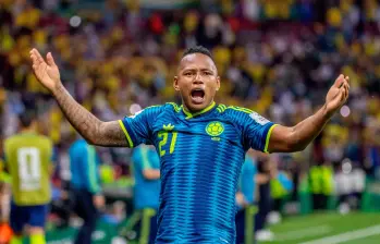 El futbolista antioqueño Daniel Muñoz anotó el primer gol del seleccionado nacional en el Mundial. Suma 4 anotaciones con el equipo cafetero. Foto: Juan Antonio Sánchez