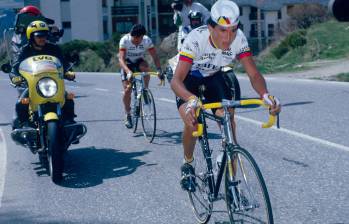 Lucho Herrera fue el primer corredor colombiano que conquistó la Vuelta a España. Fue en 1987, cuando ganó también la clasificación de la montaña. FOTO GETTY