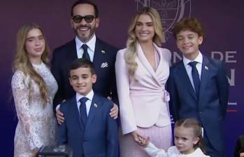 Abelardo de la Espriella, su esposa Ana Lucía Pineda y sus cuatro hijos: Lucía, Salvador, Filippo y Francesca. 