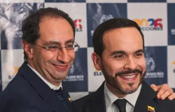 Abelardo de la Espriella, presidente elector; y José Manuel Restrepo, vicepresidente electo. FOTO: Cortesía X @ABDELAESPRIELLA