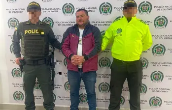 Andrés Vera Fernández (“Conejo”) fue capturado por la Policía en Tolima. FOTO: CORTESÍA DE LA POLICÍA.