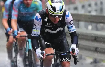 Éiner Rubio, entre los hombres que se destacó este miércoles en la quinta etapa del Giro de Italia. FOTO GETTY