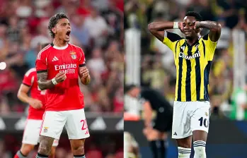 Richard Ríos avanzó a la fase de liga de la Champions League con el Benfica. FOTO: GETTY