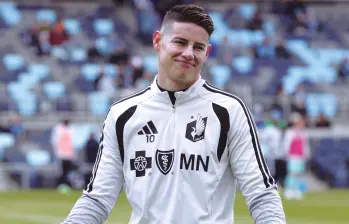 El volante colombiano James Rodríguez apenas suma 165 minutos, entre Minnesota United y la Selección Colombia, en lo que va del 2026. Foto: Getty