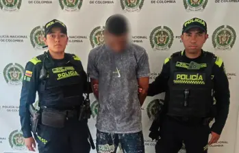 Alias Tombo, capturado en Medellín. FOTO: CORTESÍA POLICÍA
