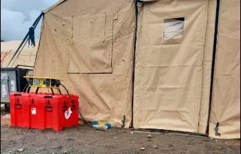 El hospital está siendo instalado por el Gobierno nacional para atender la crisis de violecia que se vive en la zona. Foto: Cortesía