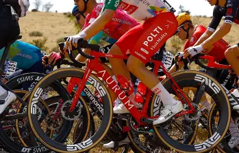 El ciclista Germán Darío Gómez llegó al Polti italiano en 2024. Durante 2023 se destacó en el pelotón nacional. Fue líder de la clasificación general sub-23 del Clásico RCN de ese año con el equipo GW. FOTO instagram