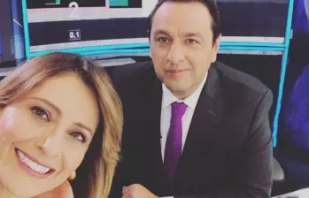 María Lucía Fernández y Jorge Alfredo Vargas compartieron durante años la conducción de la emisión central de noticias en Caracol Televisión. FOTO: redes sociales.