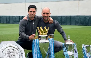 Mikel Arteta fue asistente de Pep Guardiola desde 2016 hasta 2019. FOTO: INSTAGRAM MIKELARTETA