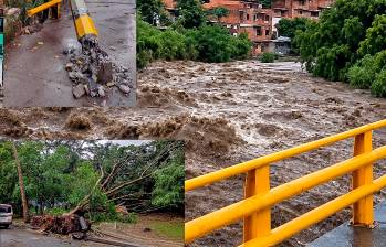 El aguacero estuvo acompañado de una fuerte ventisca y rayos sonoros. FOTO: EL COLOMBIANO
