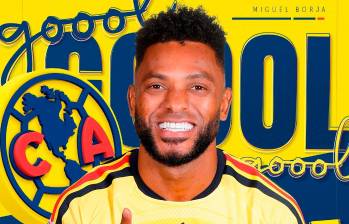 Miguel Borja volvió a encontrar los goles en el América de México. FOTO @ClubAmerica