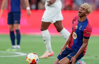 España, una de las selecciones favoritas para luchar por el título, está pendiente de la evolución de Lamine Yamal quien salió lesionado con el Barcelona y estará por fuera varias semanas. FOTO: GETTY