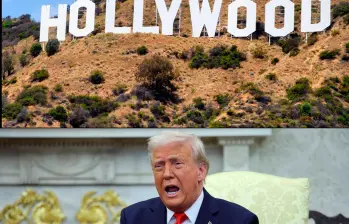 “Queremos películas hechas en Estados Unidos, ¡de nuevo!”, dijo el presidente de Estados Unidos Donald Trump. Foto Getty. 