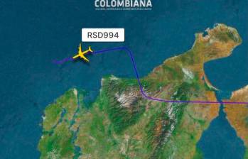 La aeronave rusa tenía permiso de ingreso pero fue detectada entrando al territorio colombiano por unas coordenadas diferentes. FOTO CORTESÍA FAC