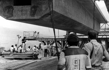 Tren Metropolitano, construcción del viaducto en la carrera Bolívar. FOTO Jorge Zuleta