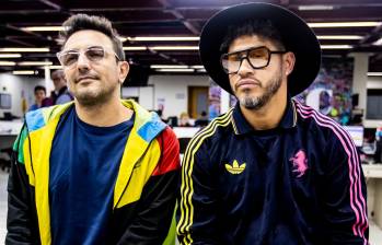 El cantante y compositor Emiliano Brancciari junto al trombonista Denis Ramos, miembros de la banda de rock No te va gustar, que se presentará el 9 y 10 de febrero en el Teatro Metropolitano. FOTO: Jaime Pérez