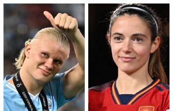 Erling Haaland y Aitana Bonmatí, considerados dos de los mejores futbolistas del mundo. FOTO AFP