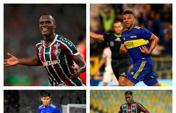 Arias, Fabra, Jorman y González, los colombianos que van por el título de la Libertadores. FOTOS GETTY Y AFP