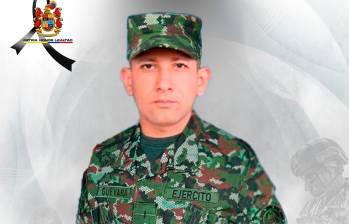 Con esta imagen, el Ejército le rindió homenaje a Wilson Guevara, el soldado asesinado en Norte de Santander. FOTO: CORTESÍA DEL EJÉRCITO.