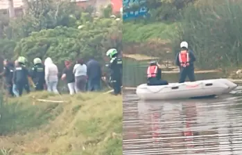 Las autoridades confirmaron que encontraron el cuerpo del menor de edad sin vida en el humedal La Vaca. FOTOS: CORTESÍA. 