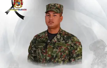 Con esta imagen, el Ejército rindió homenaje al soldado profesional Luis González, quien murió en un accidente en Santa Marta. FOTO: CORTESÍA DEL EJÉRCITO.