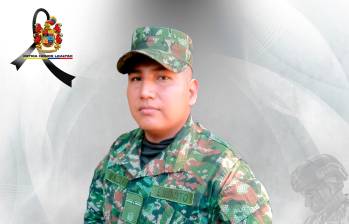 Con esta imagen, el Ejército rindió homenaje a la memoria del soldado profesional Ever Nardo Pazu Pena, asesinado en Arauca. FOTO: CORTESÍA DEL EJÉRCITO.